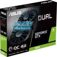Видеокарта GeForce GTX 1650 4Gb Asus DUAL-GTX1650-O4GD6-P-EVO