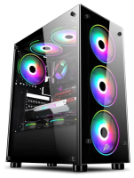 Корпус 1stPlayer Fire Dancing V3-A Black V3-A-4R1