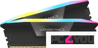 Модуль памяти DDR5 32Gb (2x16Gb Kit) Corsair 6000 Vengeance RGB CMH32GX5M2E6000C36