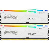 Модуль памяти DDR5 32Gb Kingston 6000 Fury Beast White RGB KF560C36BWE2AK2-32 (2x16Gb Kit)