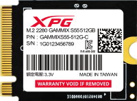 Накопитель SSD M2 512Gb AData XPG Gammix S55 SGAMMIXS55-512G-C