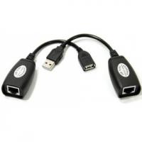 Кабель USB A-F 45m удлинитель по витой паре VCOM CU824