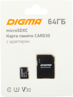 Карта памяти MicroSDXC 64Gb Digma DGFCA064A03