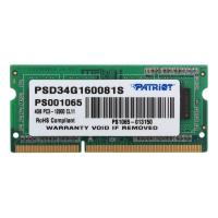 Модуль памяти SO-DIMM DDR3 4Gb Patriot 1600 PSD34G160081S