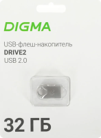 Флешка USB2 32Gb Digma Drive2 DGFUM032A20SR