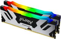 Модуль памяти DDR5 64Gb Kingston 6000 Fury Renegade Silver RGB KF560C32RSAK2-64 (2x32Gb Kit)