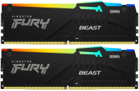 Модуль памяти DDR5 64Gb (2x32Gb Kit) Kingston 6000 Fury Beast RGB KF560C30BBAK2-64