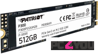 Накопитель SSD M2 512Gb Patriot P300 P300P512GM28