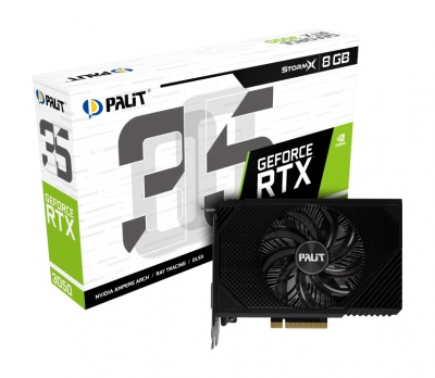 Видеокарта GeForce RTX 3050 8Gb Palit StormX NE63050018P1-1070F