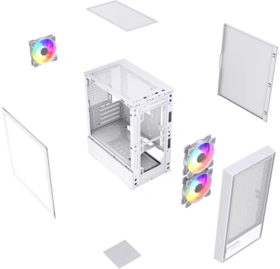 Корпус Powercase Mistral SM02 ARGB White (CMMSM02W-A3)