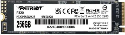 Накопитель SSD M2 256Gb Patriot P320P256GM28