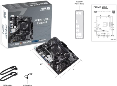 Материнская плата AM4 Asus A520M-R Prime