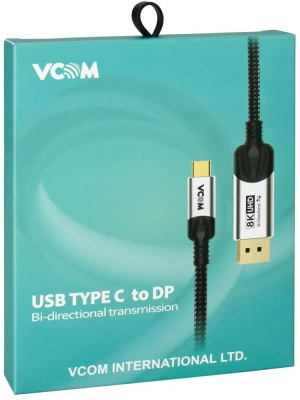 Кабель DisplayPort -> USB Type-C 1,5m VCOM CU422VB-1.8