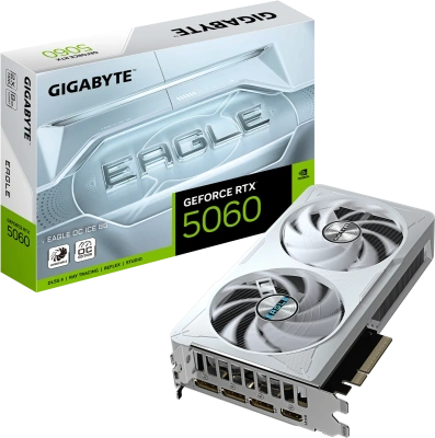 Видеокарта GeForce RTX 5060 8Gb Gigabyte GV-N5060EAGLEOC ICE-8GD