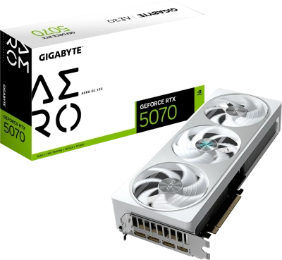 Видеокарта GeForce RTX 5070 12Gb Gigabyte GV-N5070AERO OC-12GD