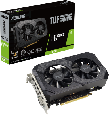 Видеокарта GeForce GTX 1650 4Gb Asus TUF-GTX1650-O4GD6-P-V2-GAMING