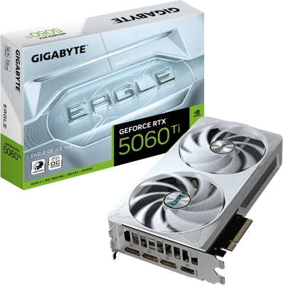 Видеокарта GeForce RTX 5060Ti 16Gb Gigabyte GV-N506TEAGLEOC ICE-16GD di