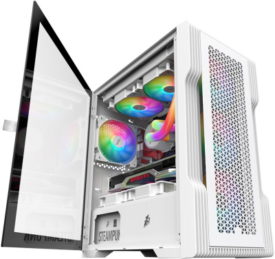 Корпус 1stPlayer Trilobite T3 White T3-WH-4F1-W