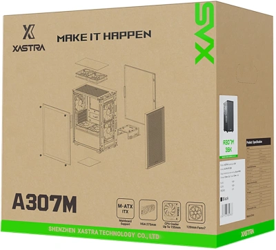 Корпус Xastra A307M 3BK Black