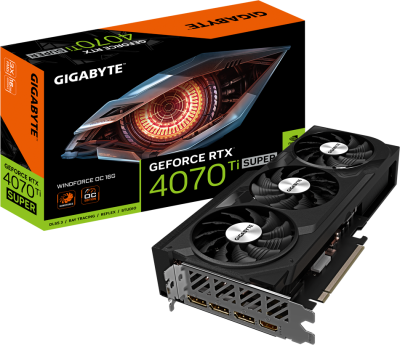 Видеокарта GeForce RTX 4070Ti Super 16Gb Gigabyte GV-N407TSWF3OC-16GD