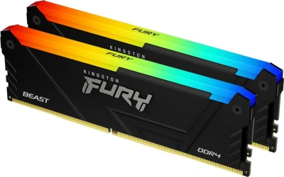 Модуль памяти DDR4 32Gb (2x16Gb Kit) Kingston 3200 Fury Beast RGB KF432C16BB12AK2/32