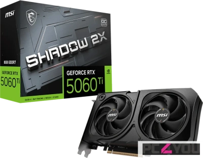 Видеокарта GeForce RTX 5060Ti 8Gb MSI Shadow 2X OC Plus