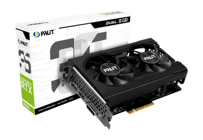 Видеокарта GeForce RTX 3050 8Gb Palit Dual NE63050018P1-1070D