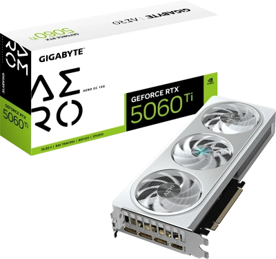 Видеокарта GeForce RTX 5060Ti 16Gb Gigabyte GV-N506TAERO OC-16GD