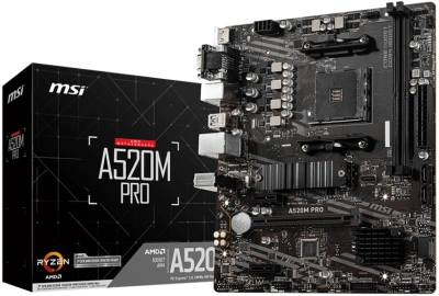 Материнская плата AM4 MSI A520M PRO