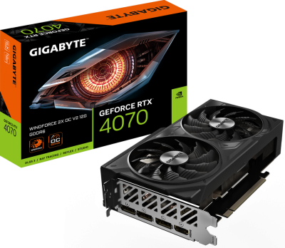 Видеокарта GeForce RTX 4070 12Gb Gigabyte GV-N4070WF2OCV2-12GD