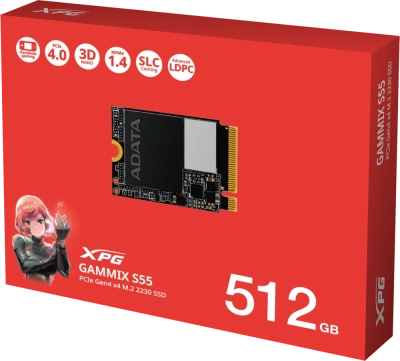 Накопитель SSD M2 512Gb AData XPG Gammix S55 SGAMMIXS55-512G-C