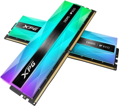 Модуль памяти DDR5 32Gb (2x16Gb Kit) AData 8000 XPG Lancer Neon RGB AX5U8000C3816G-DCLANRSG