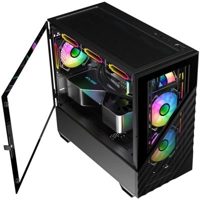 Корпус 1stPlayer DK D7 Black D7-BK-3F1