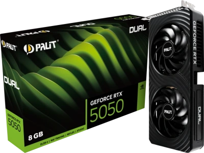 Видеокарта GeForce RTX 5050 8Gb Palit Dual NE65050019P1-GB2070D