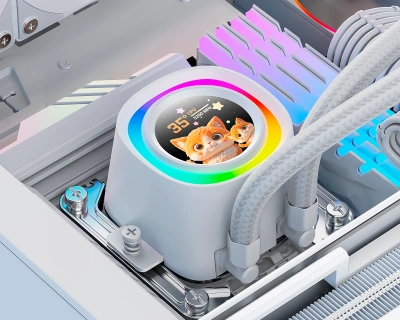 Водяное охлаждение ID-Cooling FX360 LCD White
