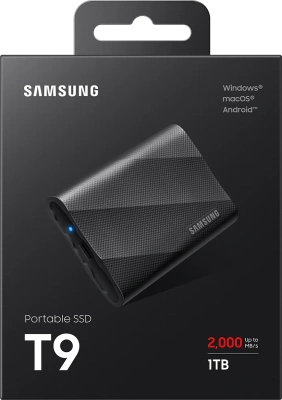 Внешний SSD 1Tb Samsung T9 Black MU-PG1T0B