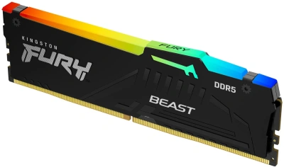Модуль памяти DDR5 16Gb Kingston 6000 Fury Beast RGB KF560C30BBEA-16