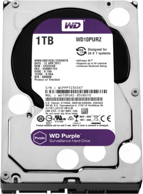 Жесткий диск 1000Gb WD Purple WD10PURZ