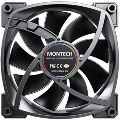 Вентилятор для корпуса 120mm Montech AX120 PWM Black AX120B3P (3 in 1)