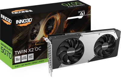 Видеокарта GeForce RTX 5070 12Gb INNO3D X2 OC N50702-12D7X-195064N