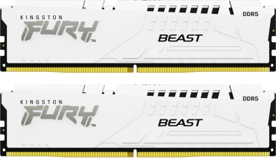 Модуль памяти DDR5 64Gb (2x32Gb Kit) Kingston 6000 Fury Beast White KF560C36BWEK2-64