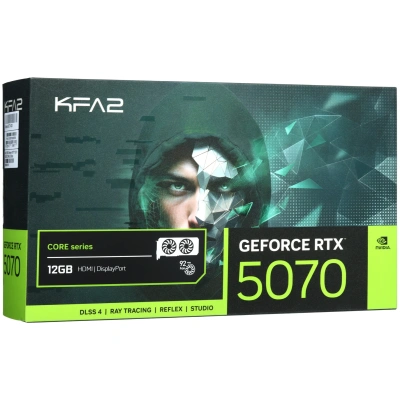 Видеокарта GeForce RTX 5070 12Gb KFA2 CORE OC 2FAN LED Black (57NON7MDBROK)