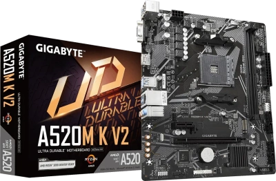 Материнская плата AM4 Gigabyte A520M-K V2