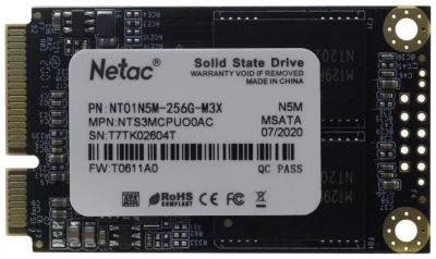 Накопитель SSD mSata 256Gb Netac N5M NT01N5M-256G-M3X