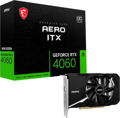 Видеокарта GeForce RTX 4060 8Gb MSI Aero ITX 8G OC