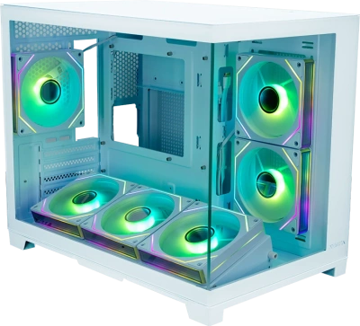 Корпус Xastra QW500M 6ARGB-C10-UC White QW500M-6FM12A-C10-UC-WH