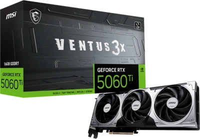 Видеокарта GeForce RTX 5060Ti 16Gb MSI Ventus 3X