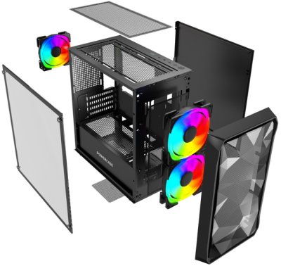 Корпус Powercase Mistral Micro A3B ARGB (CMMAB-A3)
