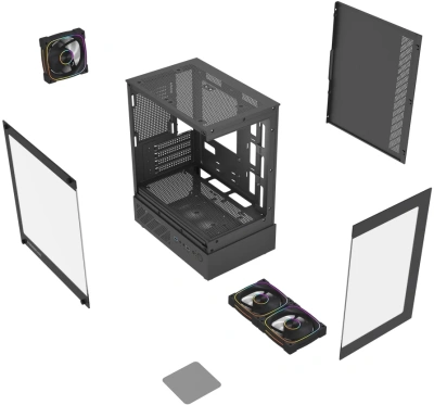 Корпус Powercase Vision Micro M1 ARGB Black (CVMM1B-A3)