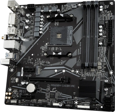Материнская плата AM4 Gigabyte A520M DS3H AC